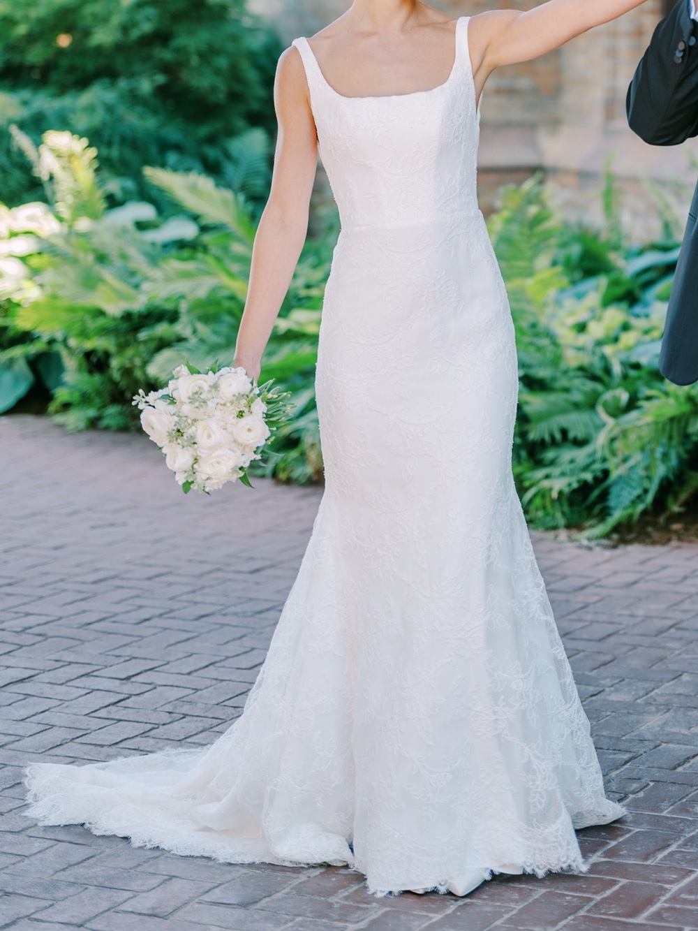 Custom Suzanne Neville Gigi Dress made with Stravinsky lace